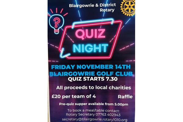 Quiz Night - Blairgowrie & District Rotary